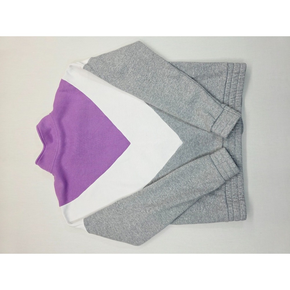 FILA Women's XL Quarter Zip Colorblock Sweatshirt Purple White Gray Pullover - Picture 9 of 10